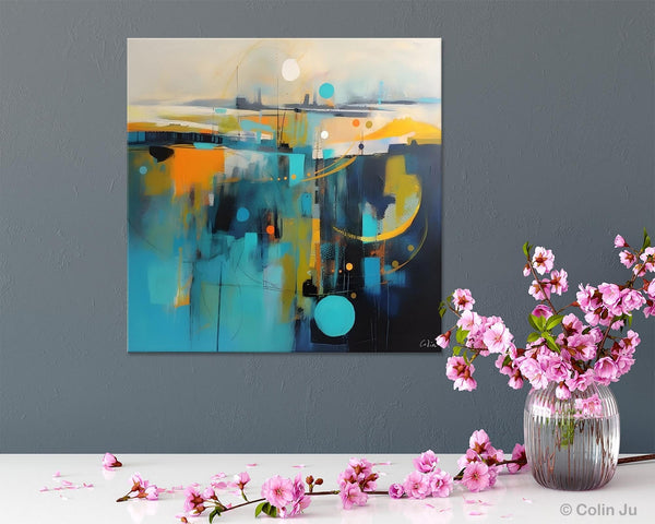 Extra Large Abstract Painting for Living Room, Acrylic Canvas Paintings, Original Modern Wall Art, Oversized Contemporary Acrylic Paintings-Grace Painting Crafts