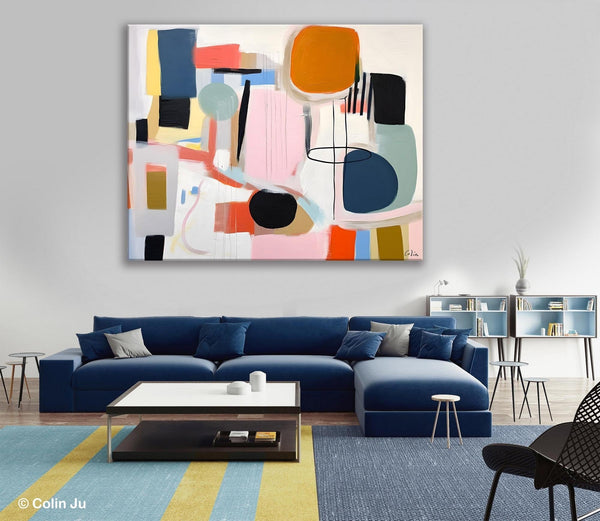 Abstract Canvas Paintings, Extra Large Canvas Painting for Living Room, Original Acrylic Wall Art, Oversized Contemporary Acrylic Paintings-Grace Painting Crafts