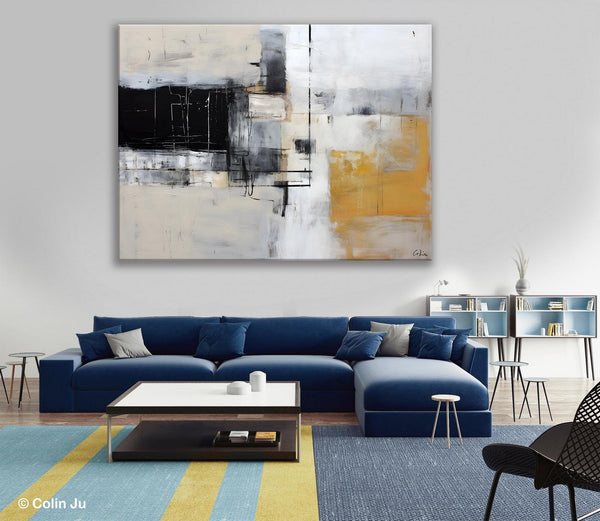 Modern Abstract Art Paintings, Extra Large Canvas Painting for Bedroom, Original Canvas Wall Art, Oversized Contemporary Acrylic Paintings-Grace Painting Crafts