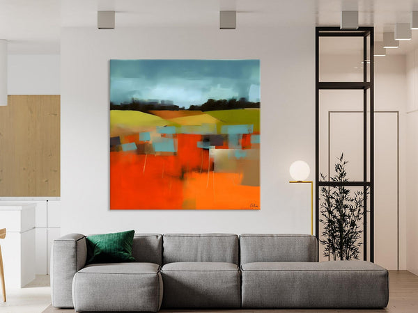 Original Landscape Wall Art Paintings, Oversized Modern Canvas Paintings, Modern Acrylic Artwork, Large Abstract Painting for Dining Room-Grace Painting Crafts
