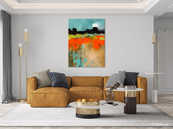 Modern Abstract Wall Art, Extra Large Canvas Painting for Dining Room, Original Canvas Wall Art Paintings, Abstract Landscape Paintings-Grace Painting Crafts