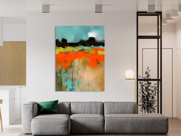 Modern Abstract Wall Art, Extra Large Canvas Painting for Dining Room, Original Canvas Wall Art Paintings, Abstract Landscape Paintings-Grace Painting Crafts