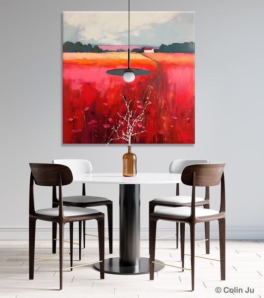 Original Landscape Paintings, Oversized Modern Wall Art Paintings, Modern Acrylic Artwork on Canvas, Large Abstract Painting for Living Room-Grace Painting Crafts
