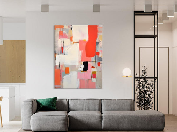 Extra Large Painting on Canvas, Huge Contemporary Acrylic Paintings, Extra Large Canvas Painting for Bedroom, Original Abstract Wall Art-Grace Painting Crafts