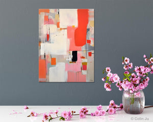Extra Large Painting on Canvas, Huge Contemporary Acrylic Paintings, Extra Large Canvas Painting for Bedroom, Original Abstract Wall Art-Grace Painting Crafts