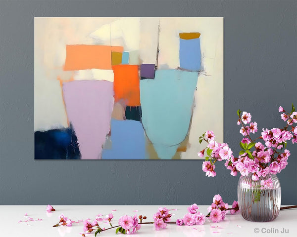 Simple Wall Painting Ideas for Living Room, Extra Large Painting on Canvas, Contemporary Acrylic Art, Original Abstract Wall Art Paintings-Grace Painting Crafts