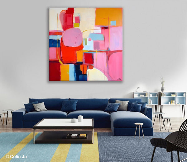 Ultra Modern Acrylic Paintings, Abstract Painting for Bedroom, Original Modern Wall Art Paintings, Oversized Contemporary Canvas Paintings-Grace Painting Crafts