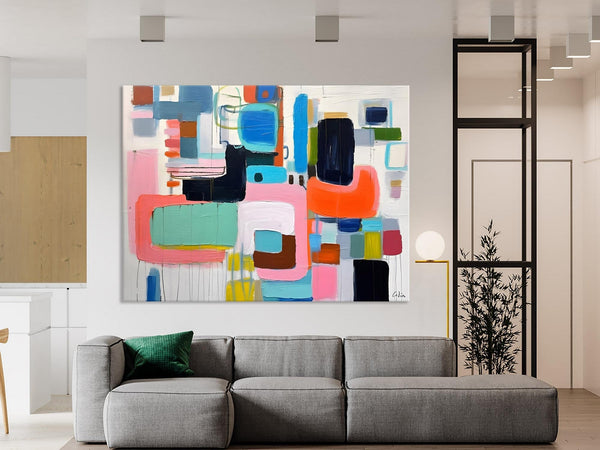 Contemporary Acrylic Paintings, Modern Wall Art Ideas for Living Room, Extra Large Canvas Paintings, Original Abstract Painting, Impasto Art-Grace Painting Crafts