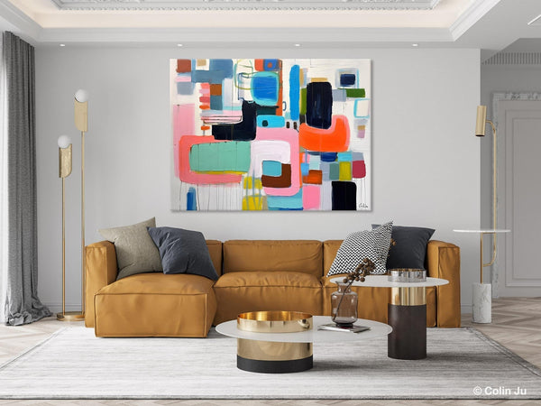 Contemporary Acrylic Paintings, Modern Wall Art Ideas for Living Room, Extra Large Canvas Paintings, Original Abstract Painting, Impasto Art-Grace Painting Crafts