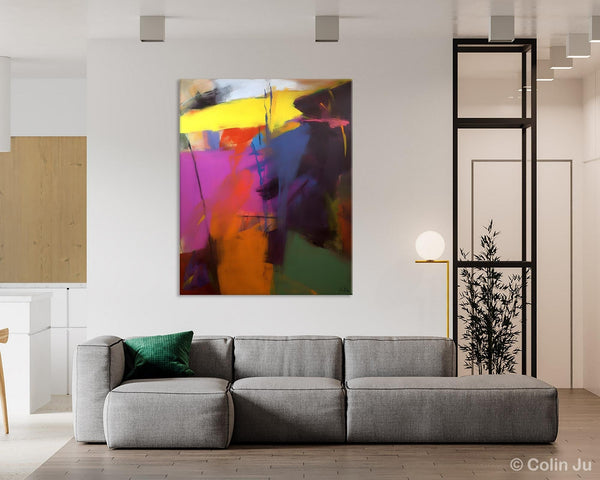 Extra Large Abstract Painting for Dining Room, Large Original Abstract Wall Art, Contemporary Acrylic Paintings, Abstract Painting on Canvas-Grace Painting Crafts