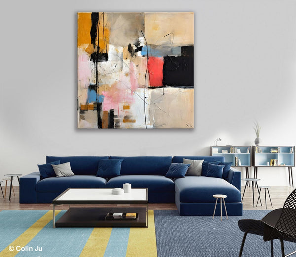 Contemporary Canvas Art, Modern Acrylic Artwork, Original Modern Paintings, Heavy Texture Canvas Art, Large Abstract Painting for Bedroom-Grace Painting Crafts