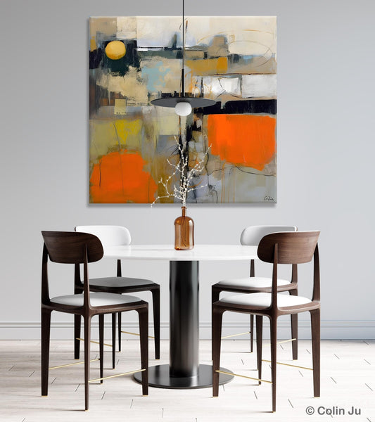 Modern Acrylic Artwork, Original Modern Art, Heavy Texture Canvas Paintings, Contemporary Canvas Art, Large Abstract Painting for Bedroom-Grace Painting Crafts