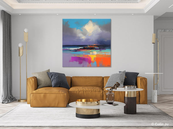 Landscape Canvas Paintings, Modern Canvas Wall Art Paintings, Original Canvas Painting for Living Room, Acrylic Painting on Canvas-Grace Painting Crafts