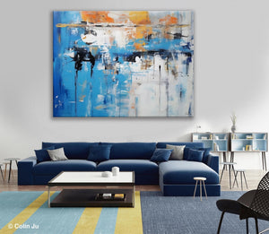 Oversized Canvas Paintings, Original Abstract Art, Modern Wall Art Ideas for Living Room, Palette Knife Painting, Contemporary Acrylic Art-Grace Painting Crafts