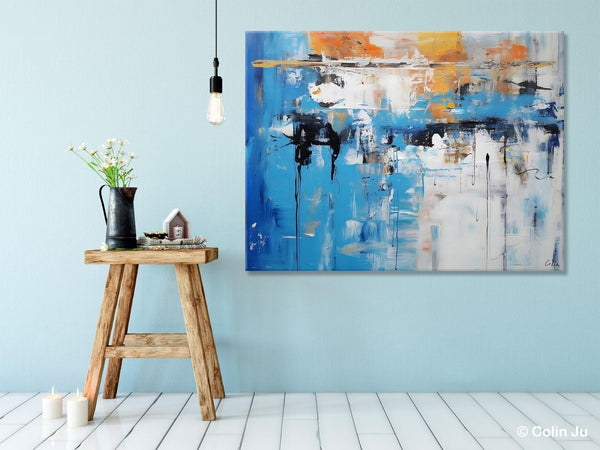 Oversized Canvas Paintings, Original Abstract Art, Modern Wall Art Ideas for Living Room, Palette Knife Painting, Contemporary Acrylic Art-Grace Painting Crafts