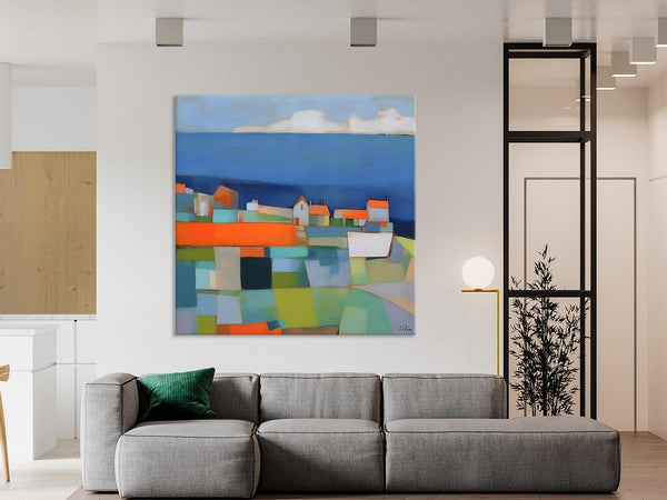 Landscape Canvas Paintings, Original Abstract Wall Art Paintings, Modern Wall Art Painting for Living Room, Acrylic Painting on Canvas-Grace Painting Crafts