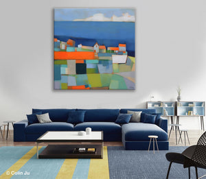 Landscape Canvas Paintings, Original Abstract Wall Art Paintings, Modern Wall Art Painting for Living Room, Acrylic Painting on Canvas-Grace Painting Crafts