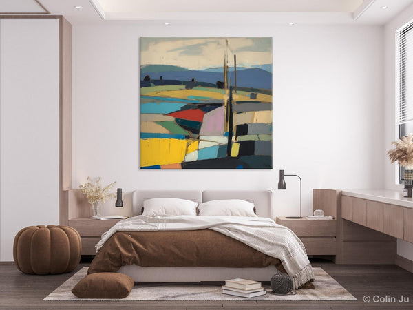 Original Landscape Wall Art Paintings, Abstract Wall Art Painting for Living Room, Landscape Canvas Paintings, Acrylic Painting on Canvas-Grace Painting Crafts