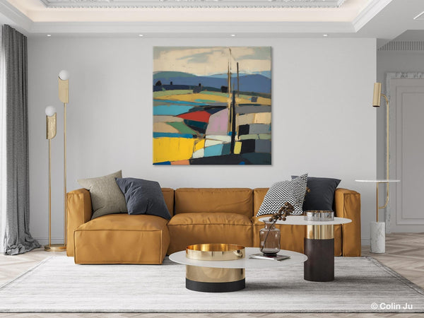 Original Landscape Wall Art Paintings, Abstract Wall Art Painting for Living Room, Landscape Canvas Paintings, Acrylic Painting on Canvas-Grace Painting Crafts