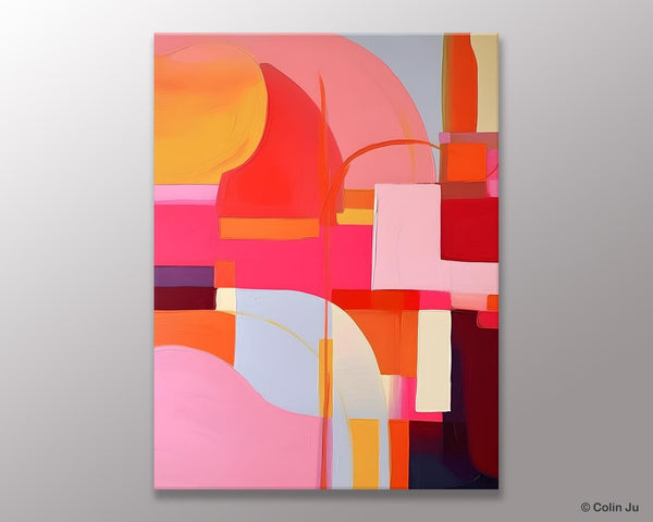 Contemporary Acrylic Painting on Canvas, Modern Wall Art Paintings, Canvas Paintings for Bedroom, Large Original Art, Buy Wall Art Online-Grace Painting Crafts