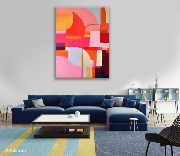 Contemporary Acrylic Painting on Canvas, Modern Wall Art Paintings, Canvas Paintings for Bedroom, Large Original Art, Buy Wall Art Online-Grace Painting Crafts