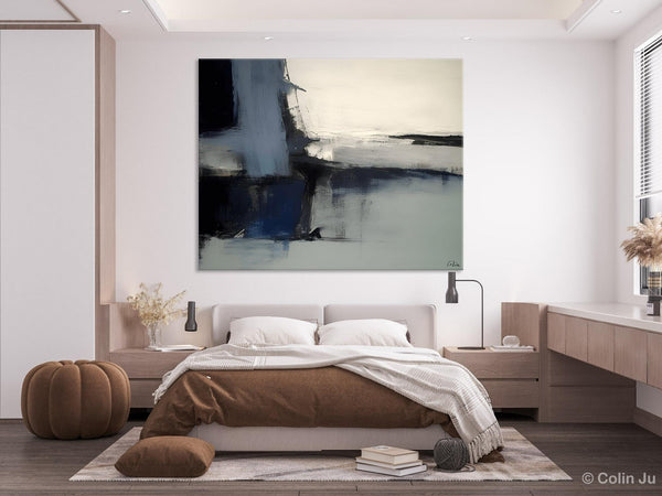 Abstract Painting for Bedroom, Large Original Abstract Art, Contemporary Acrylic Paintings, Abstract Painting on Canvas, Simple Wall Art-Grace Painting Crafts