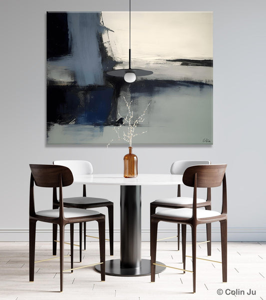 Abstract Painting for Bedroom, Large Original Abstract Art, Contemporary Acrylic Paintings, Abstract Painting on Canvas, Simple Wall Art-Grace Painting Crafts