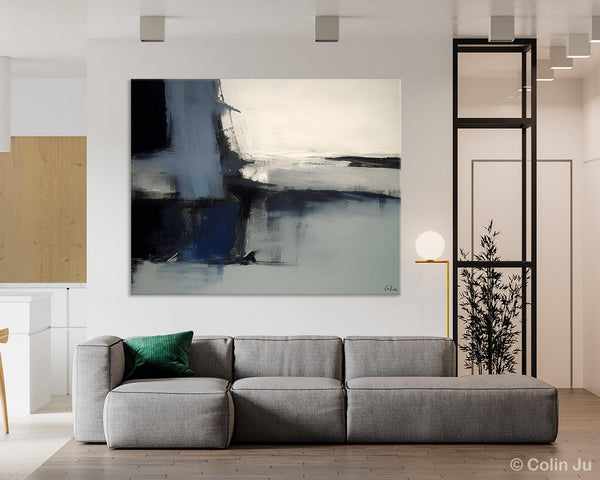 Abstract Painting for Bedroom, Large Original Abstract Art, Contemporary Acrylic Paintings, Abstract Painting on Canvas, Simple Wall Art-Grace Painting Crafts