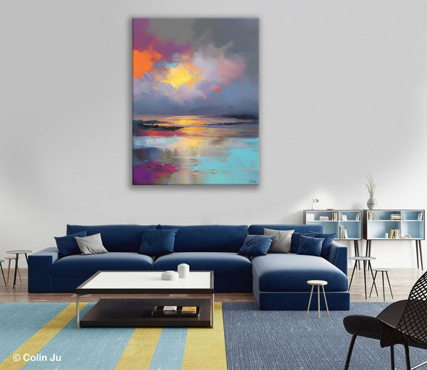 Landscape Painting on Canvas, Abstract Paintings for Bedroom, Contemporary Wall Art Paintings, Extra Large Original Art, Buy Wall Art Online-Grace Painting Crafts