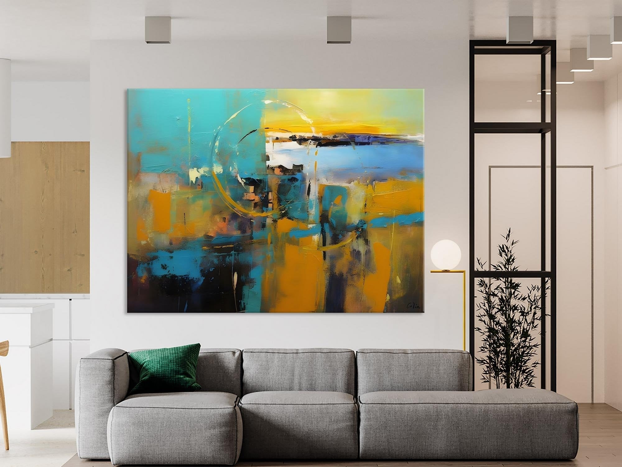 Oversized Canvas Paintings, Original Abstract Art, Hand Painted Canvas Art, Contemporary Acrylic Art, Huge Wall Art Ideas for Living Room-Grace Painting Crafts