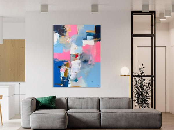 Large Art Painting for Living Room, Original Canvas Art, Contemporary Acrylic Painting on Canvas, Oversized Modern Abstract Wall Paintings-Grace Painting Crafts