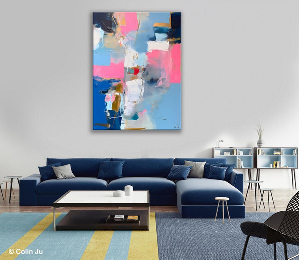 Large Art Painting for Living Room, Original Canvas Art, Contemporary Acrylic Painting on Canvas, Oversized Modern Abstract Wall Paintings-Grace Painting Crafts