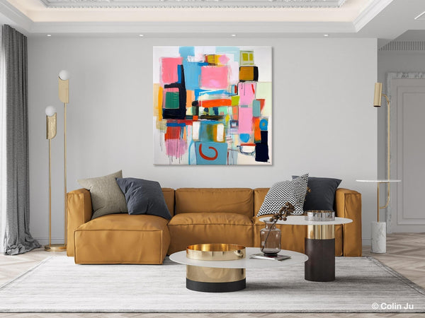 Contemporary Canvas Art, Original Modern Wall Art, Modern Canvas Paintings, Modern Acrylic Artwork, Large Abstract Painting for Dining Room-Grace Painting Crafts