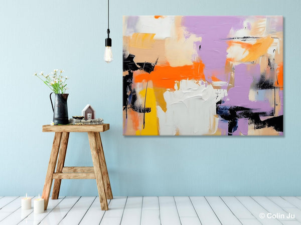 Modern Acrylic Painting on Canvas, Contemporary Wall Art Paintings, Extra Large Original Art for Dining Room, Hand Painted Canvas Artwork-Grace Painting Crafts