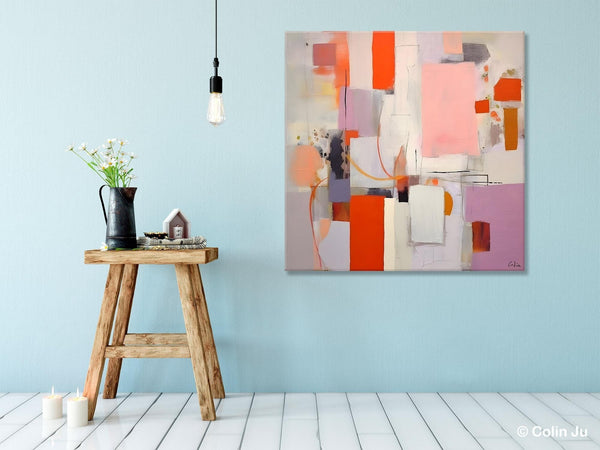 Original Abstract Wall Art, Modern Canvas Paintings, Large Abstract Painting for Bedroom, Modern Acrylic Artwork, Contemporary Canvas Art-Grace Painting Crafts