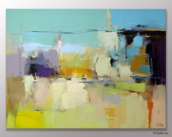 Large Acrylic Paintings on Canvas, Original Abstract Art, Contemporary Acrylic Painting on Canvas, Oversized Modern Abstract Wall Paintings-Grace Painting Crafts