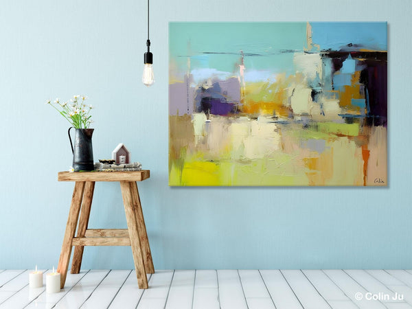 Large Acrylic Paintings on Canvas, Original Abstract Art, Contemporary Acrylic Painting on Canvas, Oversized Modern Abstract Wall Paintings-Grace Painting Crafts
