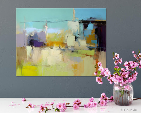 Large Acrylic Paintings on Canvas, Original Abstract Art, Contemporary Acrylic Painting on Canvas, Oversized Modern Abstract Wall Paintings-Grace Painting Crafts