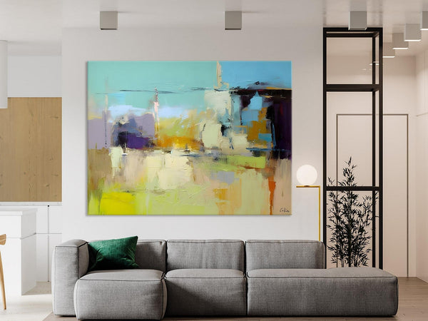 Large Acrylic Paintings on Canvas, Original Abstract Art, Contemporary Acrylic Painting on Canvas, Oversized Modern Abstract Wall Paintings-Grace Painting Crafts