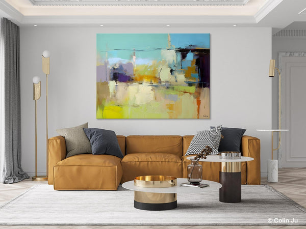 Large Acrylic Paintings on Canvas, Original Abstract Art, Contemporary Acrylic Painting on Canvas, Oversized Modern Abstract Wall Paintings-Grace Painting Crafts