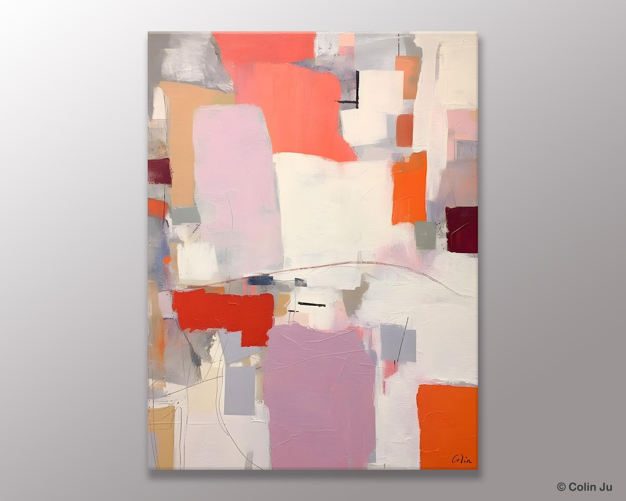 Contemporary Acrylic Painting on Canvas, Large Wall Art Painting for Bedroom, Original Canvas Art, Oversized Modern Abstract Wall Paintings-Grace Painting Crafts