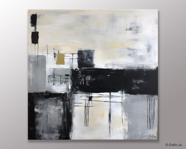 Contemporary Canvas Art for Bedroom, Modern Acrylic Artwork, Original Modern Paintings, Heavy Texture Canvas Art, Large Abstract Paintings-Grace Painting Crafts