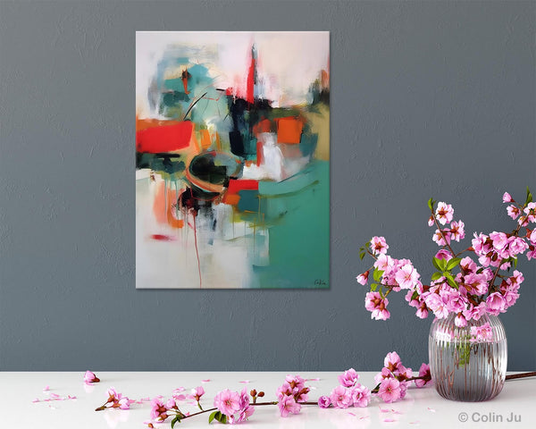 Abstract Wall Paintings, Extra Large Paintings for Dining Room, Hand Painted Canvas Art, Original Artowrk, Contemporary Wall Art Paintings-Grace Painting Crafts