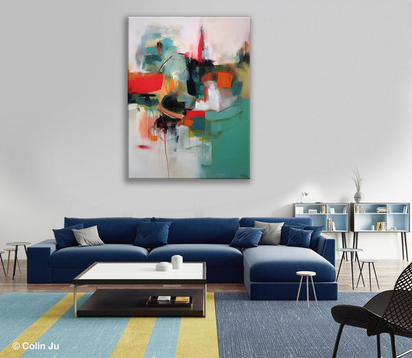 Abstract Wall Paintings, Extra Large Paintings for Dining Room, Hand Painted Canvas Art, Original Artowrk, Contemporary Wall Art Paintings-Grace Painting Crafts