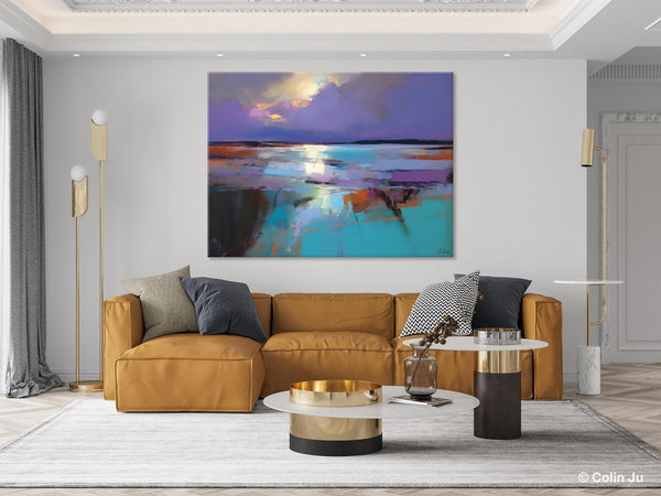 Abstract Landscape Painting on Canvas, Large Paintings for Bedroom, Oversized Contemporary Wall Art Paintings, Extra Large Original Artwork-Grace Painting Crafts