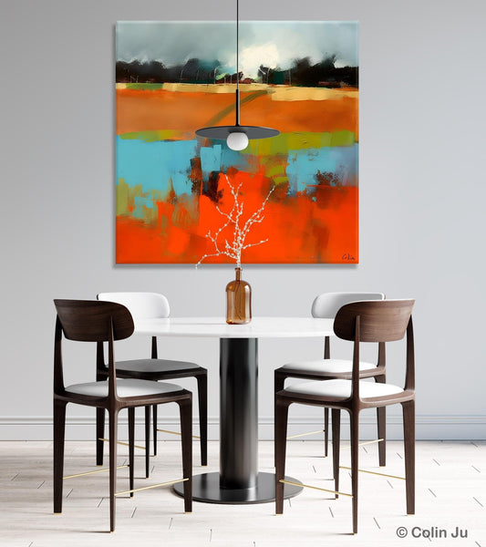 Original Abstract Wall Art, Landscape Acrylic Art, Landscape Canvas Art, Hand Painted Canvas Art, Large Abstract Painting for Living Room-Grace Painting Crafts