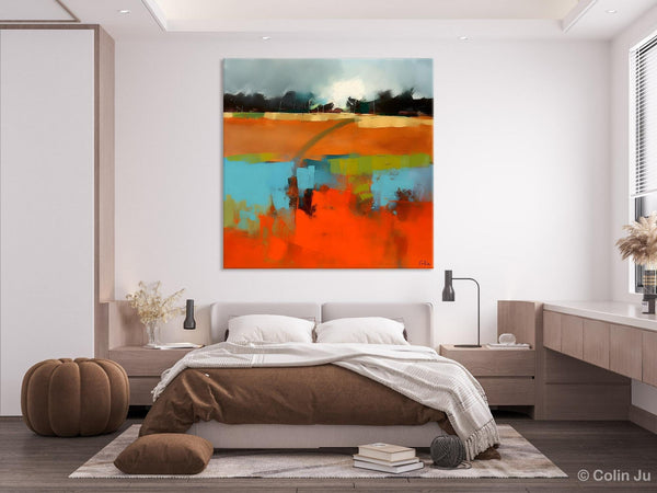 Original Abstract Wall Art, Landscape Acrylic Art, Landscape Canvas Art, Hand Painted Canvas Art, Large Abstract Painting for Living Room-Grace Painting Crafts