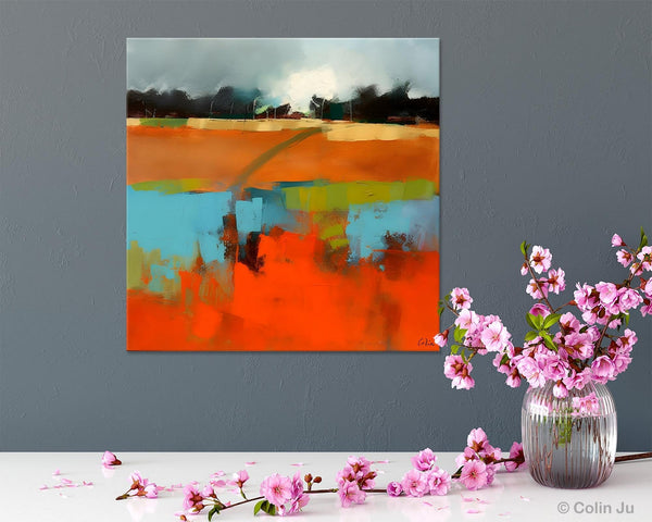 Original Abstract Wall Art, Landscape Acrylic Art, Landscape Canvas Art, Hand Painted Canvas Art, Large Abstract Painting for Living Room-Grace Painting Crafts