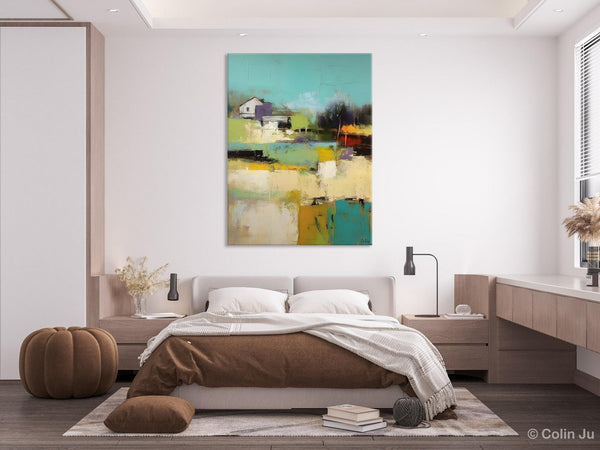 Landscape Canvas Paintings for Dining Room, Extra Large Modern Wall Art, Acrylic Painting on Canvas, Original Landscape Abstract Painting-Grace Painting Crafts