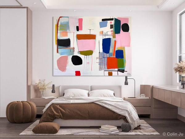 Contemporary Acrylic Painting on Canvas, Original Canvas Art, Large Wall Art Painting for Bedroom, Oversized Modern Abstract Wall Paintings-Grace Painting Crafts